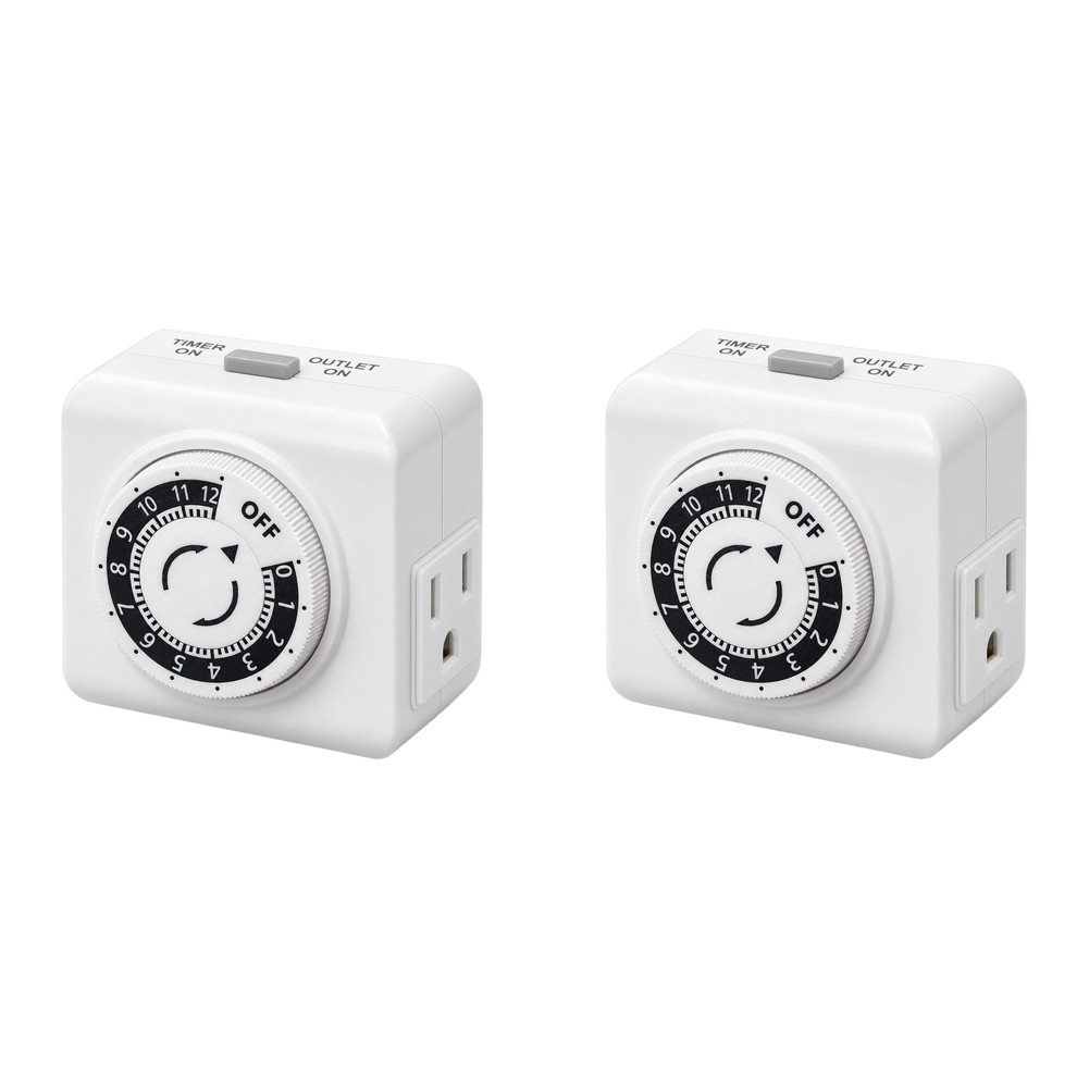 2 Pack 24 Hour Indoor Mechanic - Timer Dual Outlet review and price